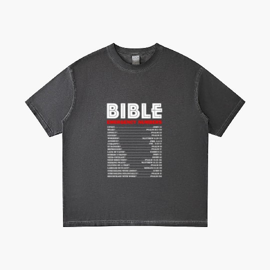 Emergency Bible Numbers Gradient T Shirts