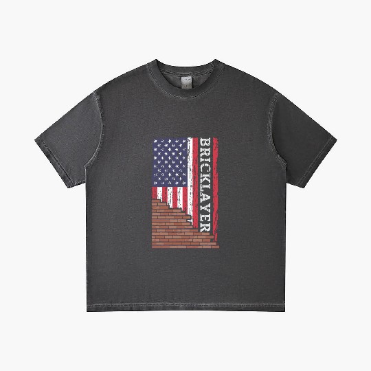 Brick Mason Bricklayer Masonry Dad Us Flag Constru Gradient T Shirts