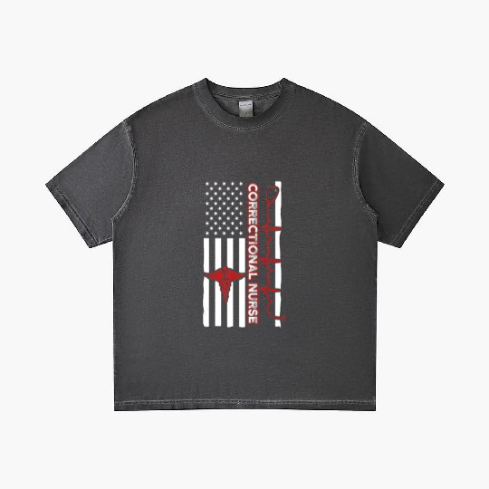 Correctional Nurse USA Flag Nursing RN Gradient T Shirts