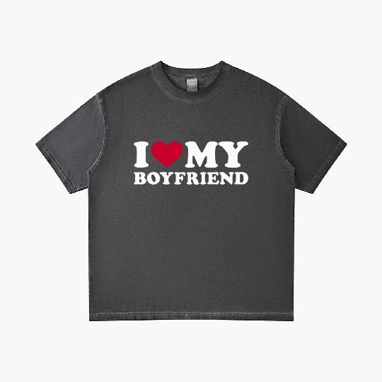 I Love My Boyfriend birthday christmas gift Gradient T Shirts