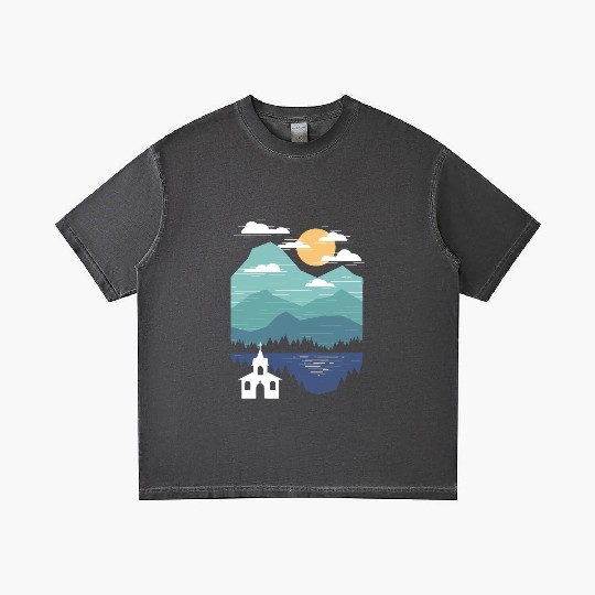 Church On The Water Gradient T Shirts
