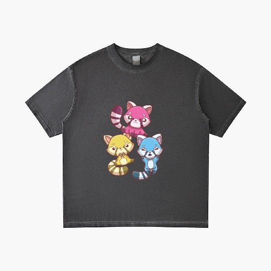 Pansexual Kawaii Red Panda, Pastel Goth Anime Art Gradient T Shirts