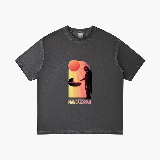 Star Wars The Mandalorian The Child Sunset Meeting Gradient T Shirts