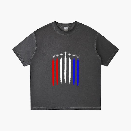 V-22 Osprey Helicopter Red White Blue Contrails Gradient T Shirts