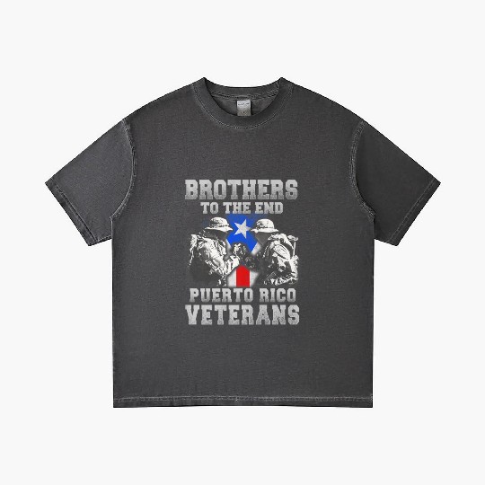 Veteran Gift-Great Brothers To The End Puerto Rico Gradient T Shirts
