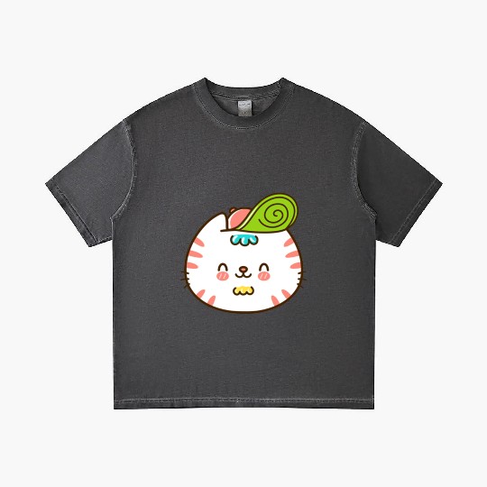 Kawaii Cat Head Smiling Gradient T Shirts