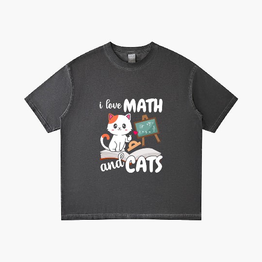 I Love Math And Cats Mathematics Gradient T Shirts