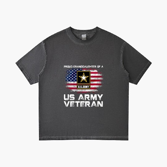 Proud Granddaughter Of A Us Army Veteran Military Gradient T Shirts