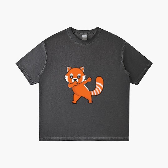 Dabbing Red Panda Cherry Blossoms Bamboo Gradient T Shirts