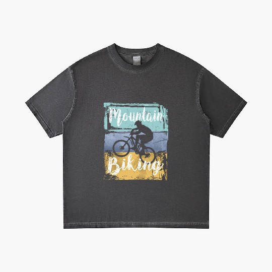 Mountain Biking Vintage Retro Mountain Bike Gradient T Shirts