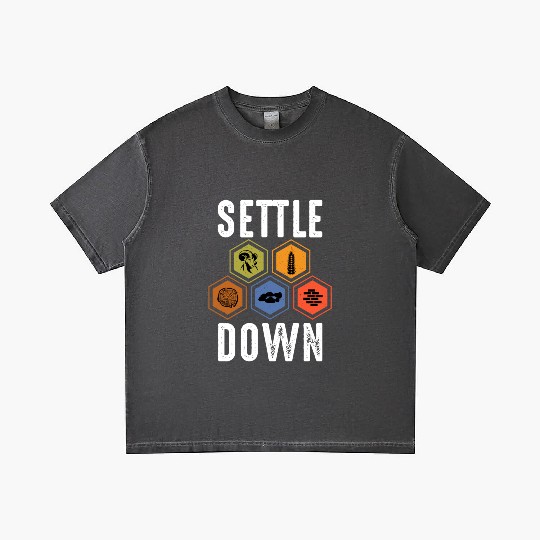 Settle Down Board Game Night Settle Trade Build Gradient T Shirts