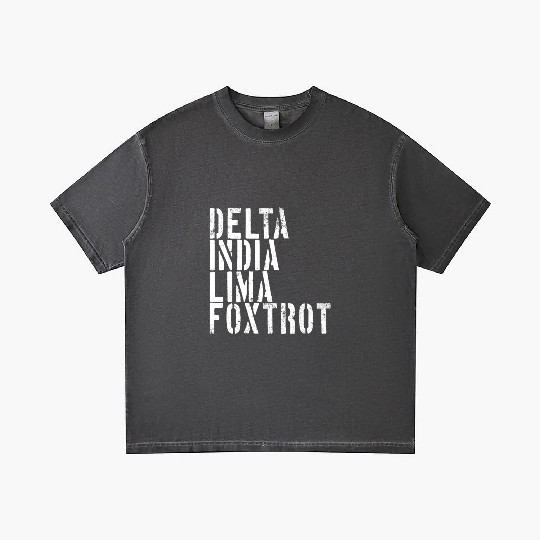 Delta India Lima Foxtrot Phonetic Hot Dad Men's Gradient T Shirts