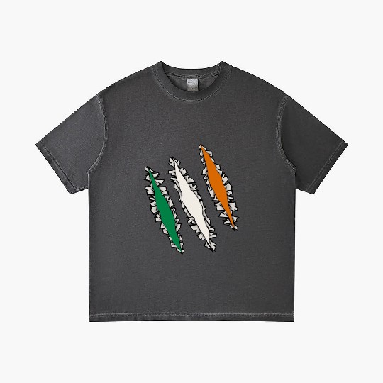 Slashed Ireland Flag | Irish Men Women Gradient T Shirts