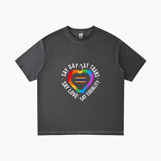 LGBT Transgender Pride Flag Gift Say Gay Say Trans Gradient T Shirts