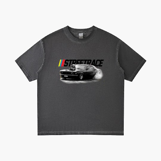 STREET RACE Muscle Car Supercharger Turbo Burnout Gradient T Shirts