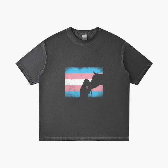 Transgender Pride Horse Rainbow LGBTQ Trans Flag Gradient T Shirts