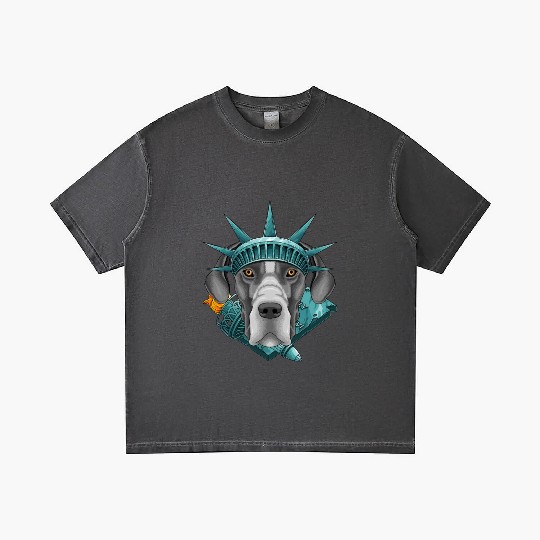 Statue Of Liberty Great Dane 4th Of July Dog USA A Gradient T Shirts