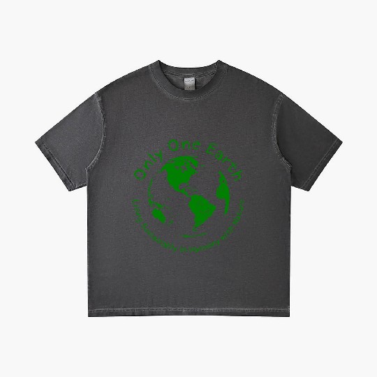 Only One Earth - dark green vintage design Gradient T Shirts