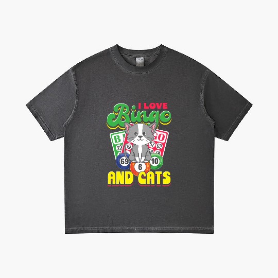 I love bingo and cats - cat saying quote Gradient T Shirts