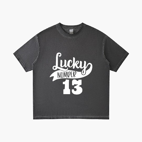 Lucky Number 13 Birthday Party Design Gradient T Shirts