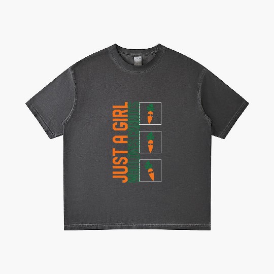 Carrot Vegetable Gradient T Shirts, Just A Girl Who Loves