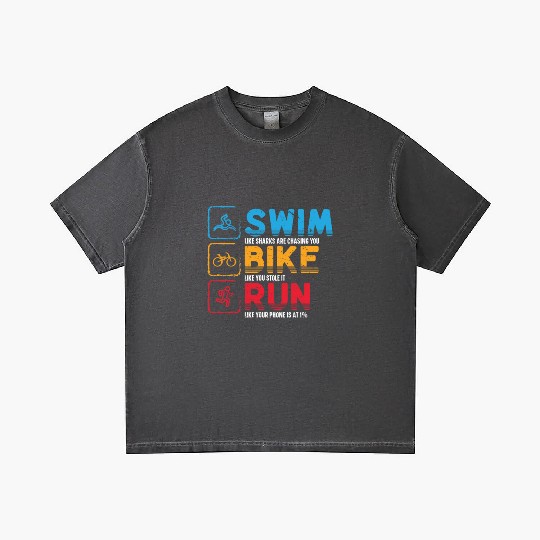 Swim Bike Run Triathlon Athlete Swim Run Bike Gradient T Shirts