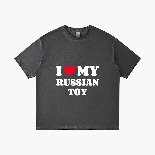 I Love My Russian Toy Gradient T Shirts