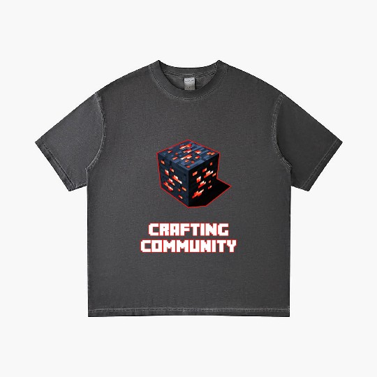 Crafting Community white & red Gradient T Shirts