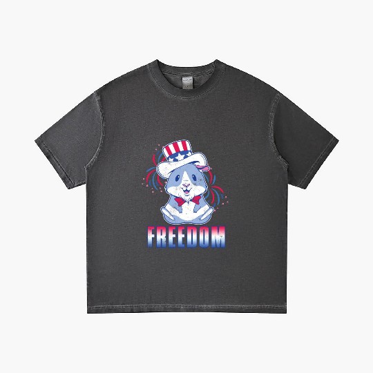 Freedom American Pig Guinea USA 4th Of July Gradient T Shirts