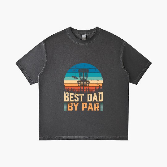Funny Disc Golf Best Dad By Par Fathers Day Gift Gradient T Shirts