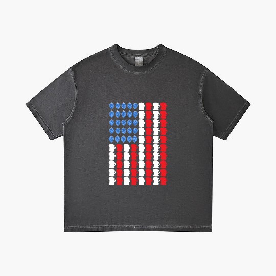 funny patriotic mullet beer 4th of july summer Gradient T Shirts