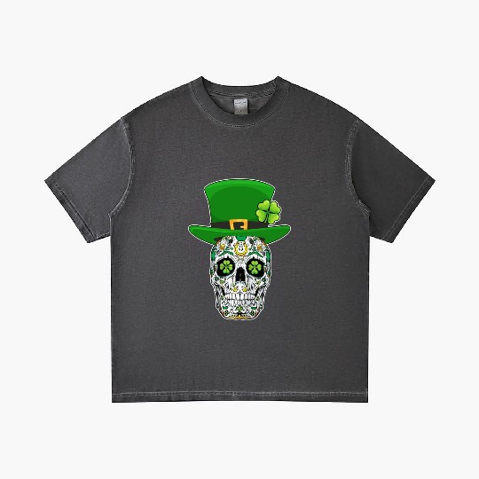Sugar Skull Saint Patrick's Day of Dead Gradient T Shirts