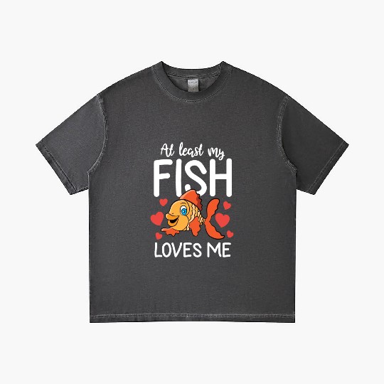 Fishing Valentine Gift Him Her My Fish Loves Me Gradient T Shirts