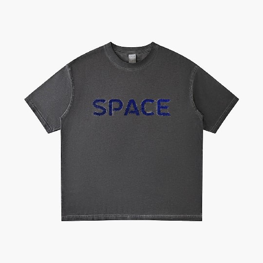 Space Geometric Text Gradient T Shirts