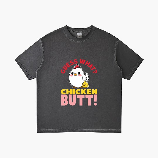 Guess What Chicken Butt Chicken Rooster Farmer Gradient T Shirts
