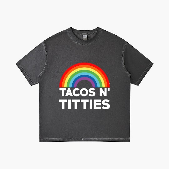 Tacos and Titties Funny LGBT Gay Pride Gifts LGBTQ Gradient T Shirts