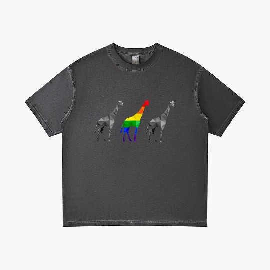 Giraffe LGBTQ Gay Pride Rainbow Flag Gradient T Shirts