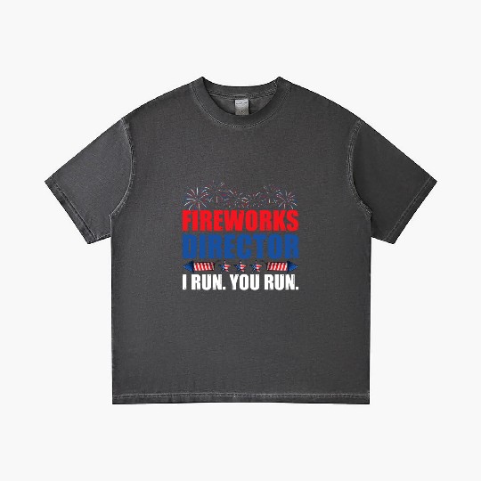 Fireworks Director I Run You Run America Flag Gradient T Shirts