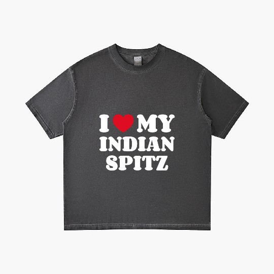 I Love My Indian Spitz Gradient T Shirts