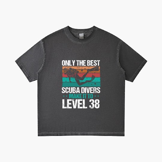 38 Scuba Diving Level 38 Year Diver Snorkeling Gradient T Shirts