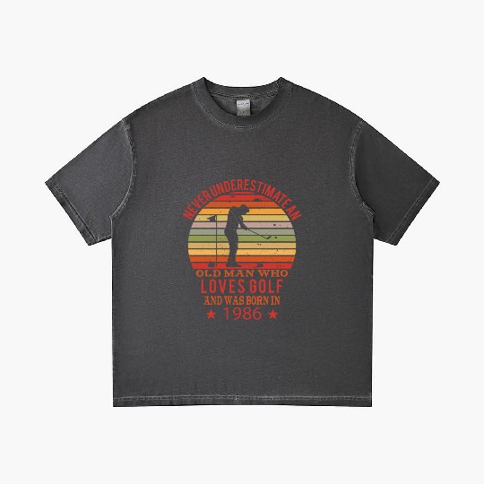 Golfing Golfplayers Vintage 1986 Birthday Gradient T Shirts