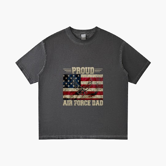 Proud Air Force Dad Veteran Us Flag Gradient T Shirts