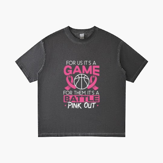For Us It's A Game For Them It's A Battle Pink Out Gradient T Shirts