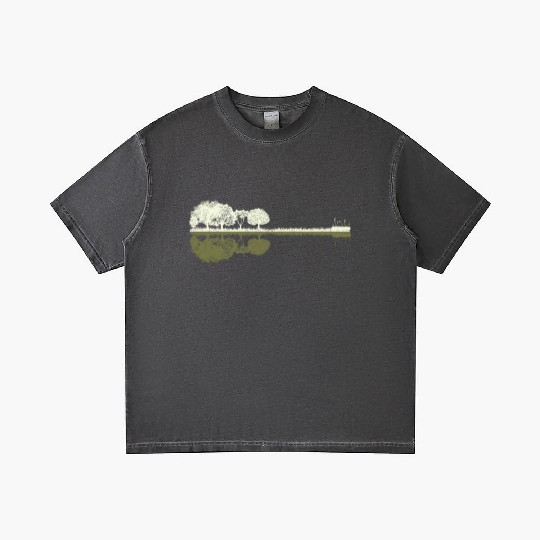 Nature Guitar T Design Gradient T Shirts