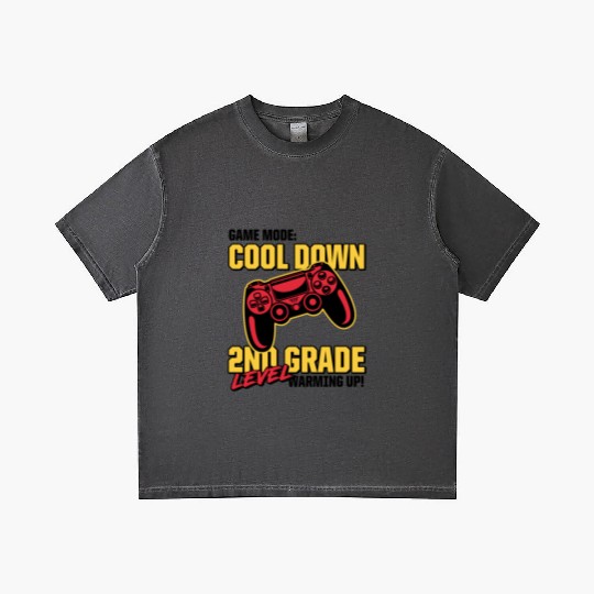 Kids Back to School Gamer Mode 2nd Grade Level Gradient T Shirts
