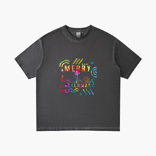 Coastal Beach Christmas In July Gradient T Shirts, Merry