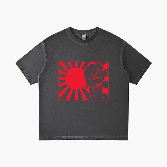 Japanese naval ensign and fist Gradient T Shirts