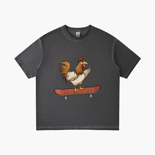 Skateboard Chicken Skateboarding Farm Animal Gradient T Shirts