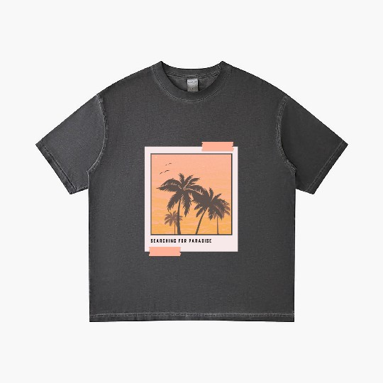 Searching for Paradise - Polaroid Picture Gradient T Shirts