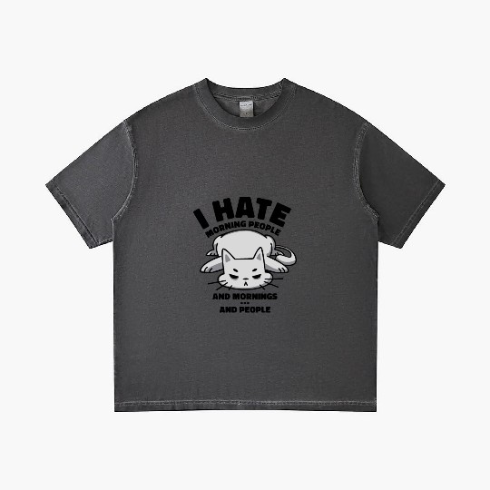 Funny cat design, hates the morning and the people Gradient T Shirts